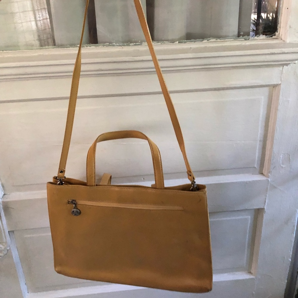 Pourchet womens bag/tan shoulder bag purse satchel